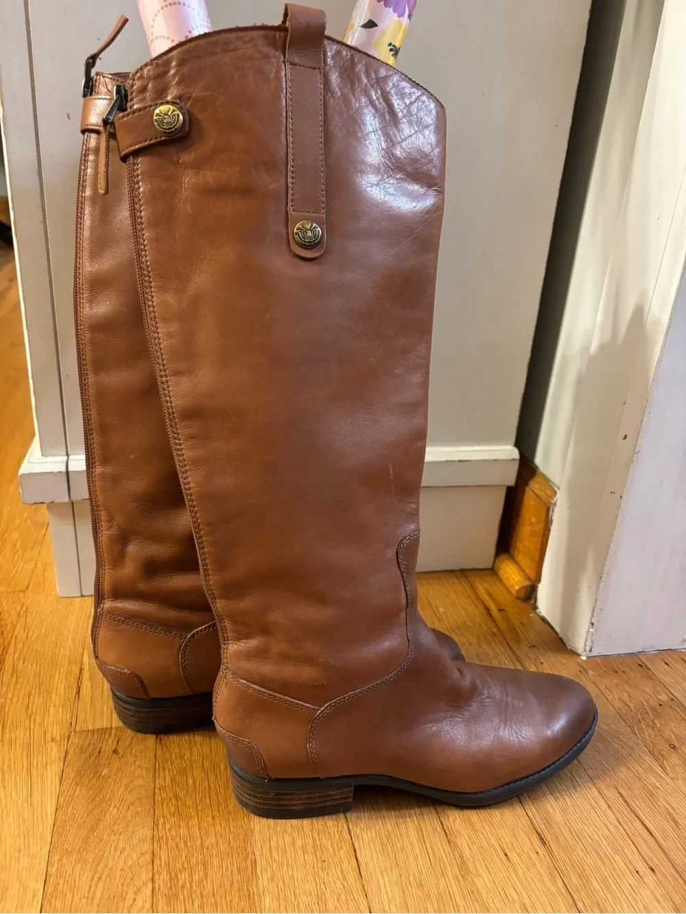 Sam Edelman Women’s Tall Riding Boots in Brown - Classic Leather 8 M